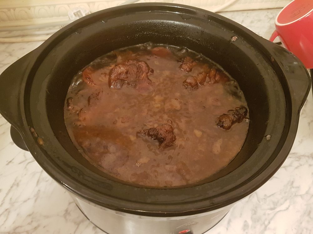 Slow-braised oxtail stew in rich brown gravy